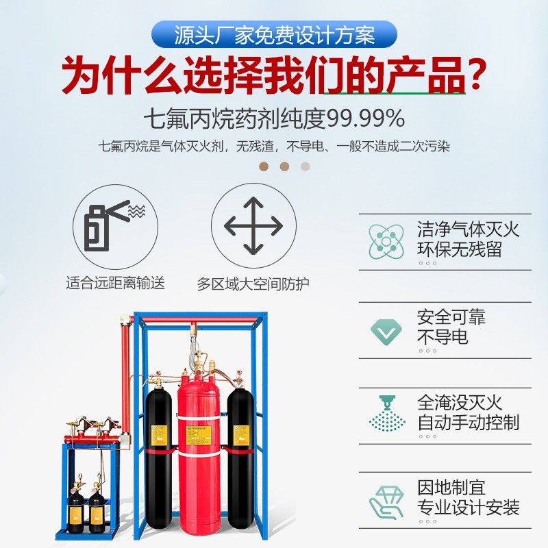 外貯壓管網(wǎng)式七氟丙烷氣體滅火系統(tǒng)