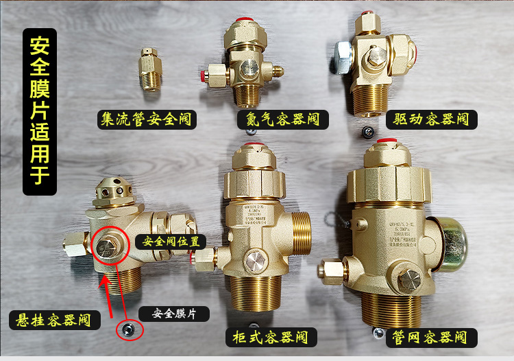爆破片對應(yīng)安全組件